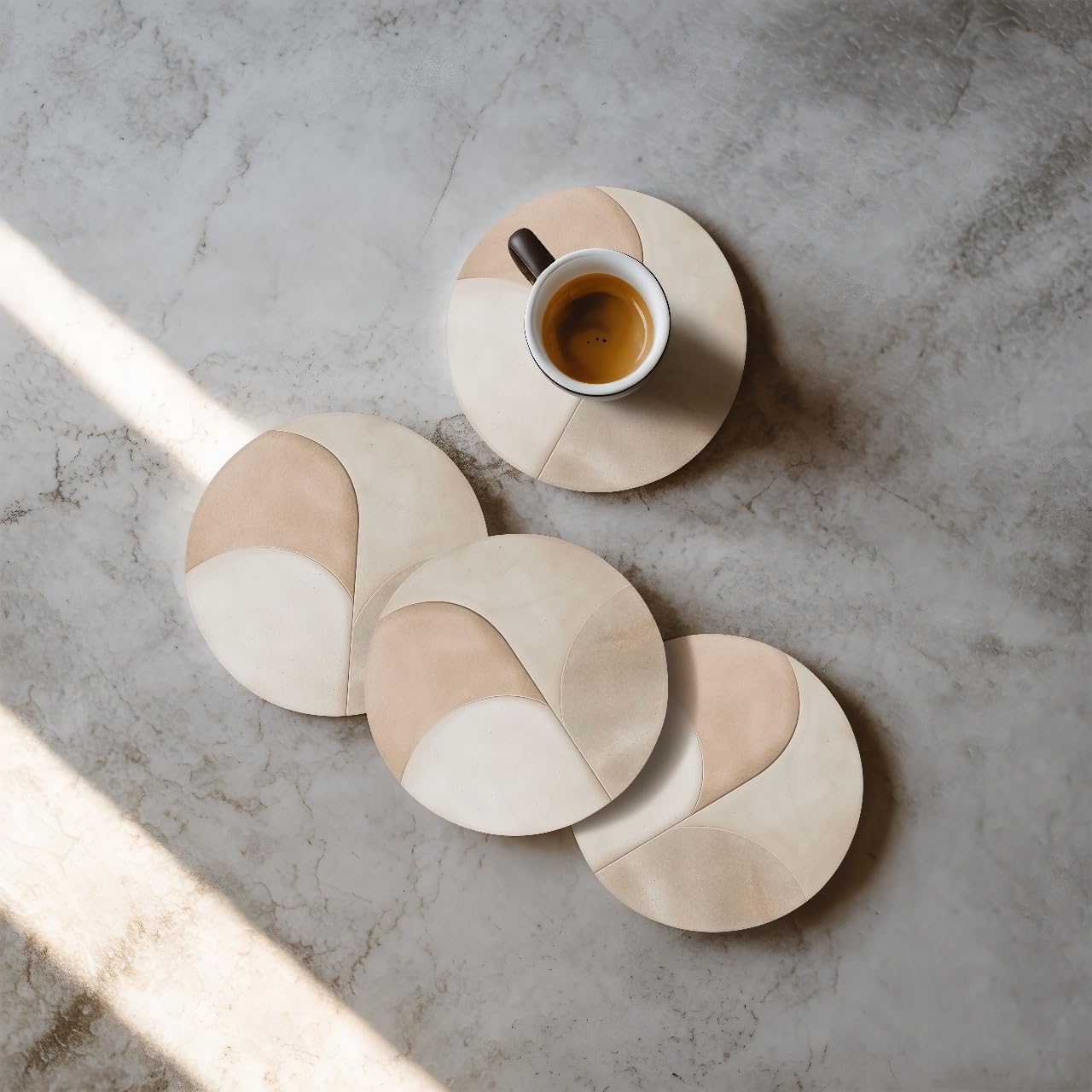 Absorbent Ceramic Drink Coasters Set – Modern Home Table Protection